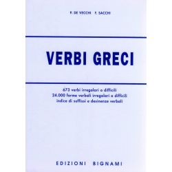 Verbi greci - 673 verbi e 24.000 forme verbali irregolari o difficili, indice di suffissi e desinenze verbali